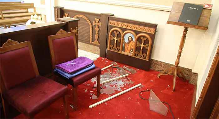 Поврежден Католикосат Великого дома Киликийского Армянской апостольской церкви в Ливане